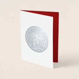 Tarjeta Con Relieve Metalizado Cartas de Navidades de Relieve metalizado Real de 