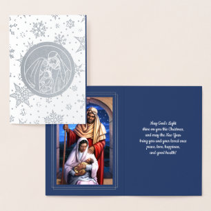 Tarjeta Con Relieve Metalizado Cartas de Navidades de Relieve metalizado Real de