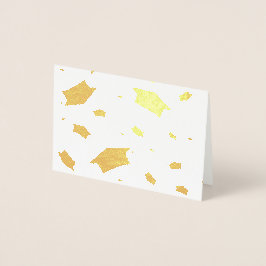 Tarjeta Con Relieve Metalizado Celebración de la graduación