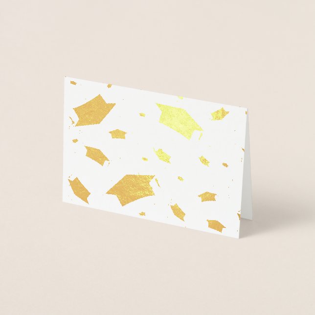 Tarjeta Con Relieve Metalizado Celebración de la graduación (Anverso)