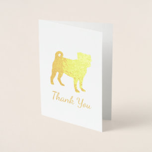 Tarjeta Con Relieve Metalizado Celebración del tema del Fiesta Pug Dog