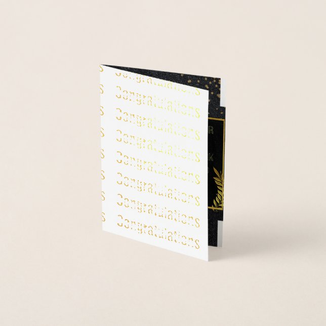 Tarjeta Con Relieve Metalizado Celebrando tu éxito (Anverso)