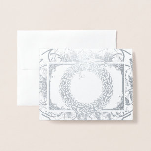 Tarjeta Con Relieve Metalizado Celtic Ouroboros (interior en blanco)