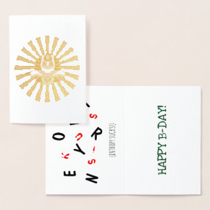 Tarjeta Con Relieve Metalizado Chiste sobre entropía (es decir, envejecimiento) -