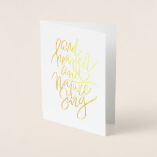 Tarjeta Con Relieve Metalizado Cielo y naturaleza cantan Navidades navidades manu