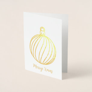 Tarjeta Con Relieve Metalizado Colección de simplemente Navidades - Bauble