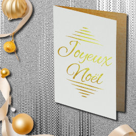 Tarjeta Con Relieve Metalizado Collage de Noel a Paris - dorado