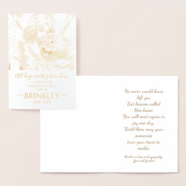 Tarjeta Con Relieve Metalizado Condolencias por la pérdida de Golden Doodle