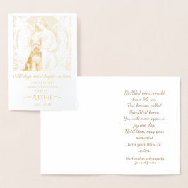 Tarjeta Con Relieve Metalizado Condolencias por la pérdida del Personalizado Terr