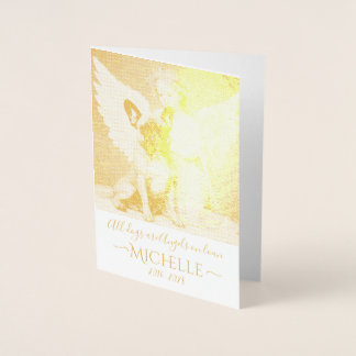 Tarjeta Con Relieve Metalizado Condolencias por pérdida de Bulldog francés