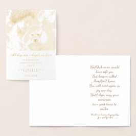 Tarjeta Con Relieve Metalizado Condolencias sobre la pérdida de la carne francesa