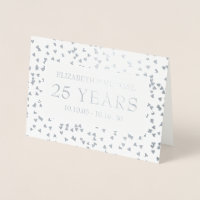 Confeti de Corazones de Plata para Aniversario de 