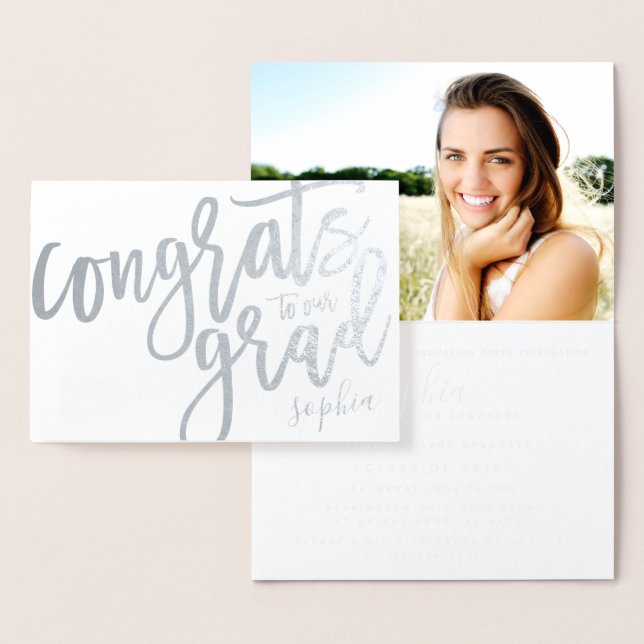 TARJETA CON RELIEVE METALIZADO CONGRAMAS A NUESTRO GRADO (Demostración)