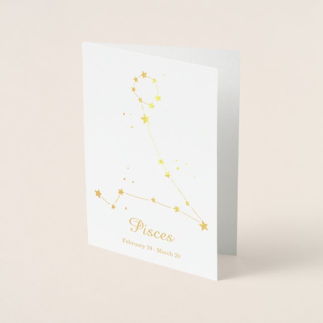 Tarjeta Con Relieve Metalizado Constelación de Rótulo de Relieve metalizado dorad (Anverso)