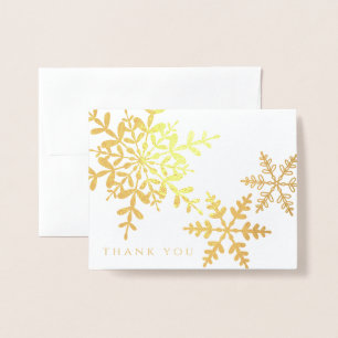 Tarjeta Con Relieve Metalizado Copia de Copos de Nieve Elegantes y Modernos en Do