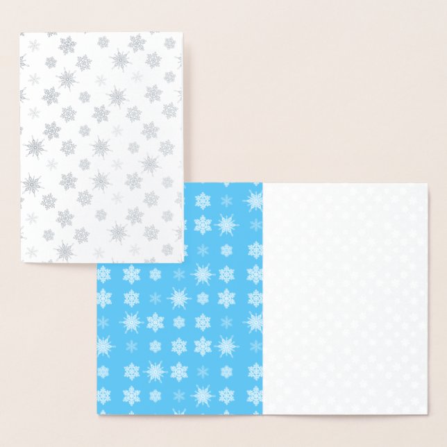 Tarjeta Con Relieve Metalizado Copos de nieve (Demostración)