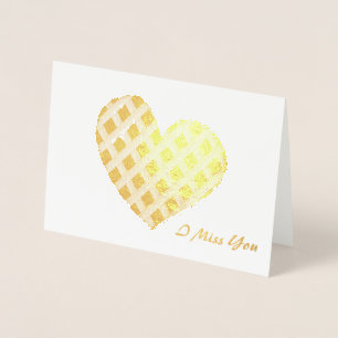 Tarjeta Con Relieve Metalizado Corazón con trama cruzada