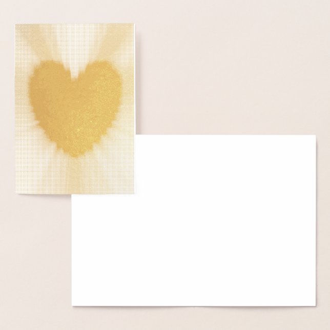 Tarjeta Con Relieve Metalizado Corazón de amor (Demostración)