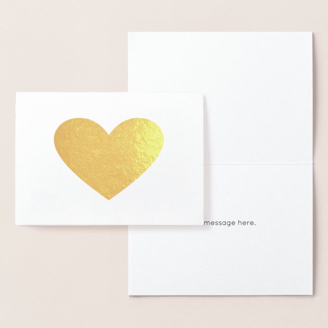 Tarjeta Con Relieve Metalizado Corazón de oro (Demostración)