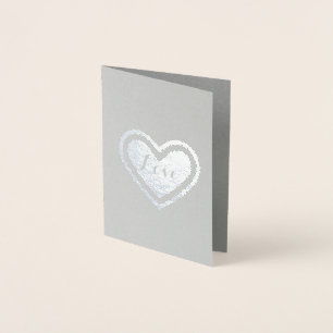 Tarjeta Con Relieve Metalizado Corazón del amor