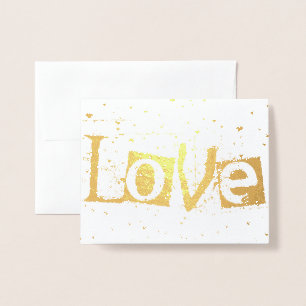 Tarjeta Con Relieve Metalizado corazones que llueven el amor