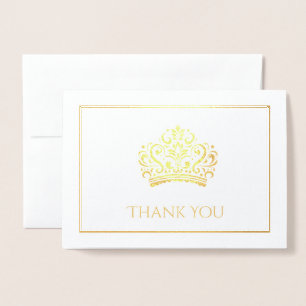 Tarjeta Con Relieve Metalizado Corona de certamen 