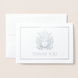 Tarjeta Con Relieve Metalizado Corona de concurso