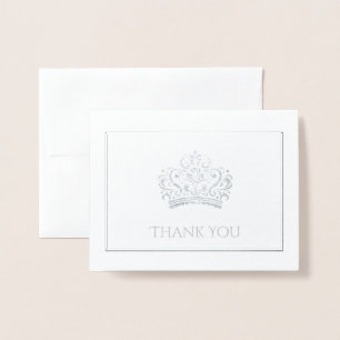 Tarjeta Con Relieve Metalizado Corona de concurso
