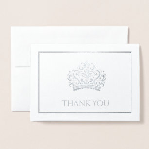 Tarjeta Con Relieve Metalizado Corona de concurso