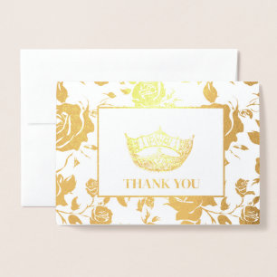 Tarjeta Con Relieve Metalizado Corona de concurso