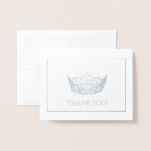 Tarjeta Con Relieve Metalizado Corona de estilo Miss América