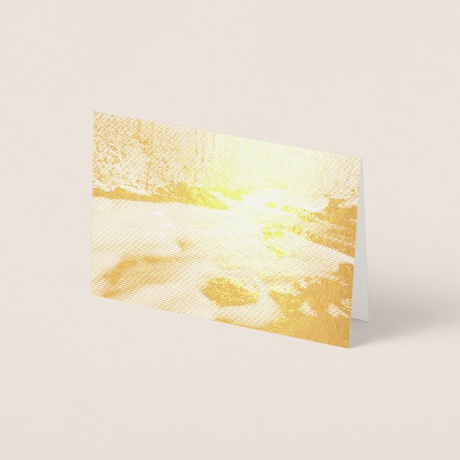 Tarjeta Con Relieve Metalizado Corriente de nieve en los fumadores (Anverso)