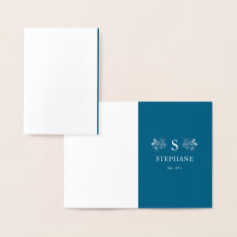 Tarjeta Con Relieve Metalizado Coussin Elégance Moderne