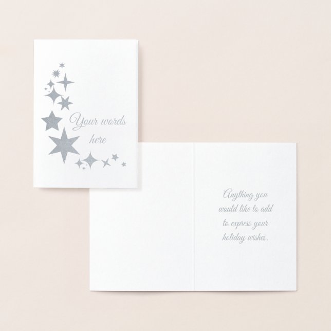 Tarjeta Con Relieve Metalizado Crea tus propias estrellas de invierno plateadas d (Demostración)