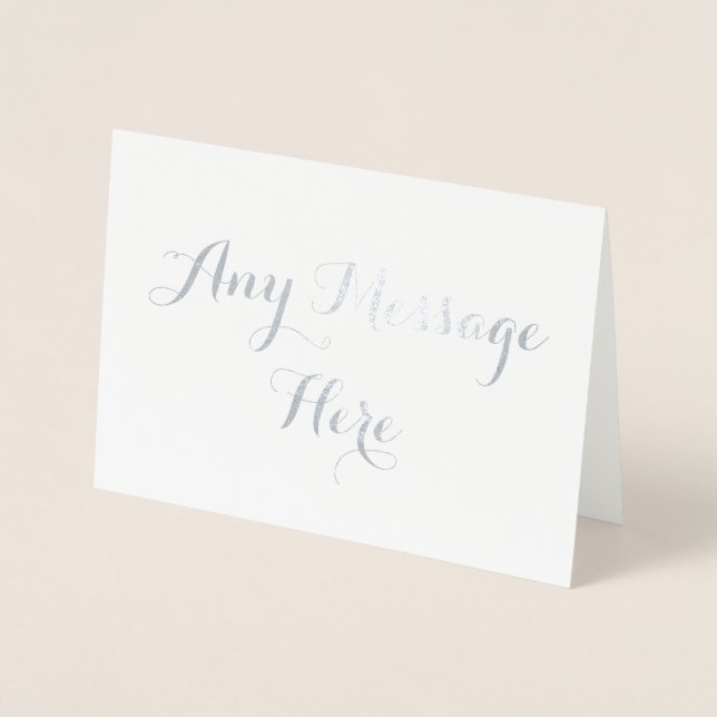 Tarjeta Con Relieve Metalizado Crear un mensaje propio y real (Anverso)