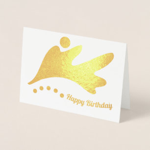Tarjeta Con Relieve Metalizado Cumpleaños Feliz Burbujeante Abstracto