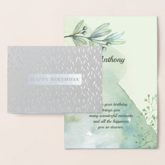 Tarjeta Con Relieve Metalizado Cumpleaños. Relieve metalizado de lujo real | Tarj