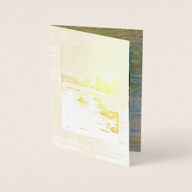 Tarjeta Con Relieve Metalizado Dana Meadows, Parque Nacional Yosemite (Anverso)