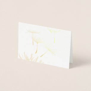 Tarjeta Con Relieve Metalizado Dandelion se desplaza en vuelo