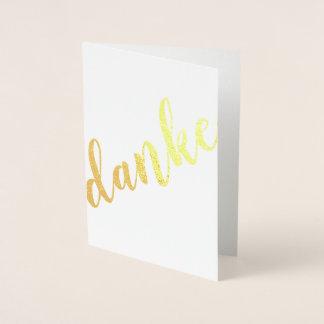 Tarjeta Con Relieve Metalizado Danke German Gracias Cepillo Inclinación excesiva
