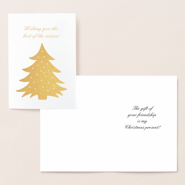 Tarjeta Con Relieve Metalizado Deseándote lo mejor de la temporada (Demostración)