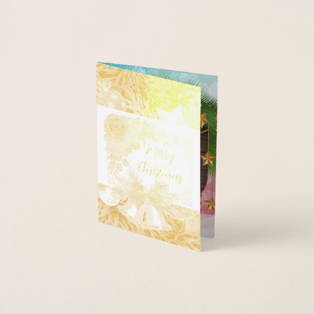 Tarjeta Con Relieve Metalizado Deslumbrar y deleitarse con una tarjeta, (Anverso)