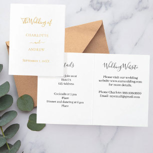 Tarjeta Con Relieve Metalizado Detalles de sitio web de oro blanco de boda de luj