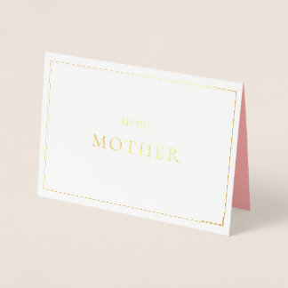 Tarjeta Con Relieve Metalizado Día de nota para la madre de la novia