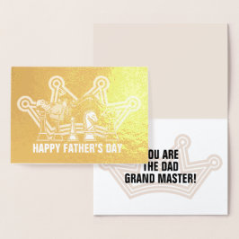 Tarjeta Con Relieve Metalizado Día del Padre de Abuelo