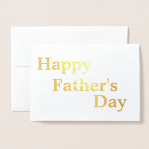 Tarjeta Con Relieve Metalizado Día del Padre Elegante Dorado