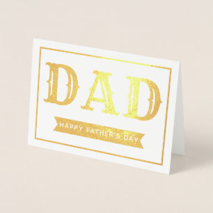 Tarjeta Con Relieve Metalizado Día del Padre en el Relieve metalizado de fotograf