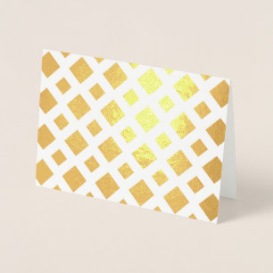 Tarjeta Con Relieve Metalizado Diamantes de Relieve metalizado dorado en el Entra