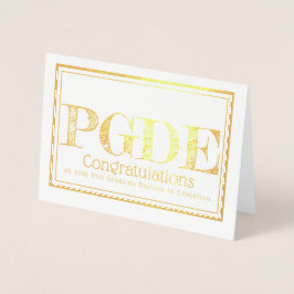 Tarjeta Con Relieve Metalizado Diploma de posgrado en educación