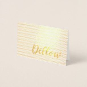 Tarjeta Con Relieve Metalizado Diseño de lámina de oro personalizado